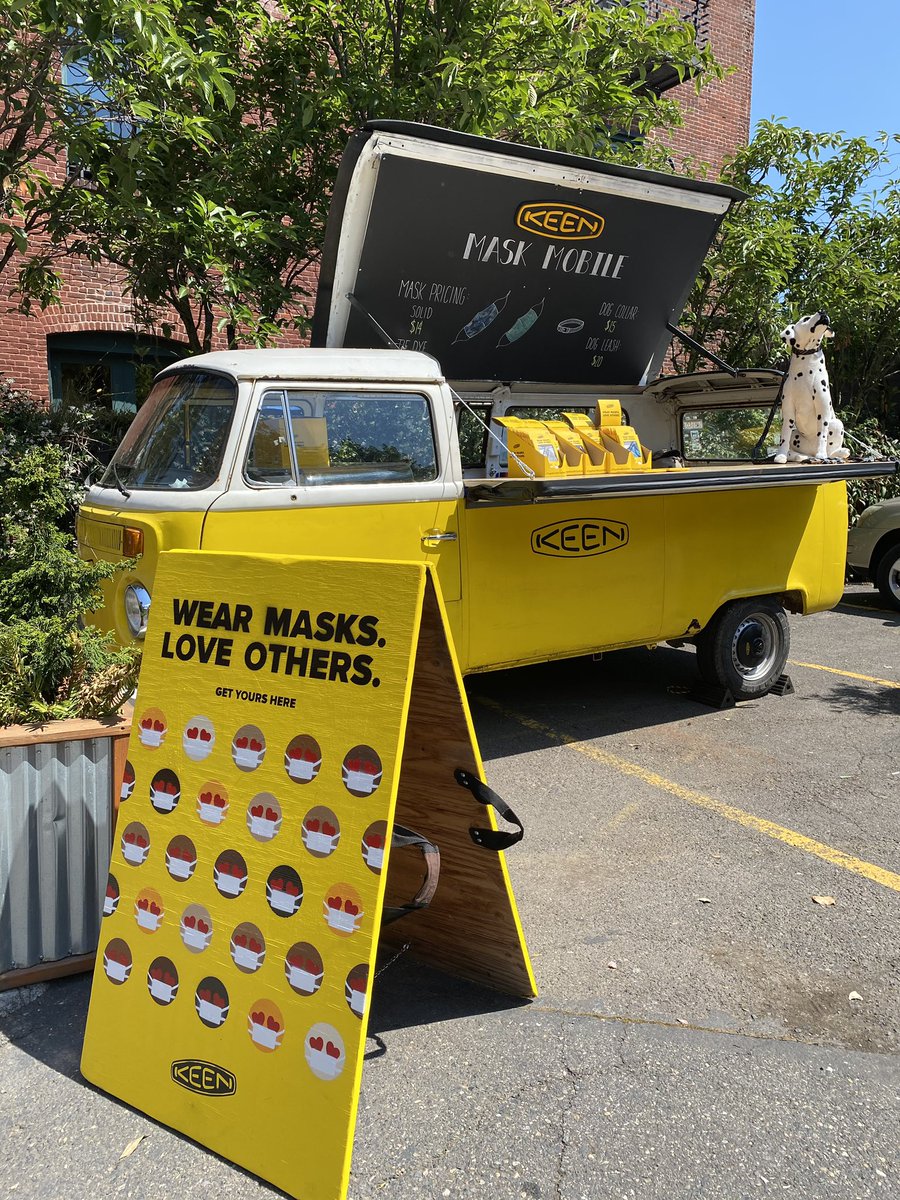 Hey Portland, meet the Mask Mobile. Stop by our headquarters on NW 13th and Glisan to pick up our latest mask. And while you're at it, you can see our new recycled PET plastic dog collars and leashes. 
#WearMasksLoveOthers
#Togetherwecanhelp
#MaskMobile