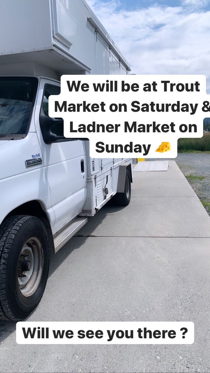 fhcheeses's tweet photo. Weekend Markets // Trout Market Saturday, July 11th/2020 9am-2pm //Ladner Market on Sunday, July 12th/2030 10am-3pm 😱🧀 First Ladner market of the season! See you there 😄 https://t.co/a5WCYOwdWO