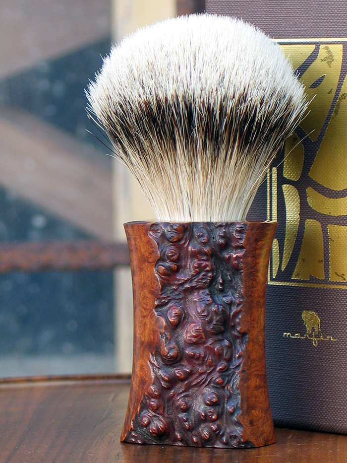 Work in progress - Marfin #shavingbrush n.424, handmade in Italy. Knot: silvertip badger hair. Handle: Italian briar. Available in 15 days.  #traditionalshaving #wetshave #madeinitaly
