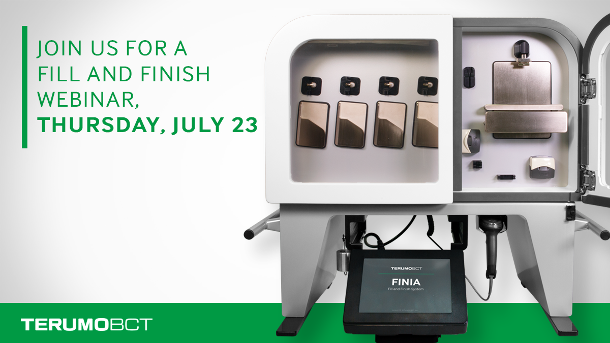 terumobct's tweet photo. Have you reviewed the differences between a manual and an automated #fillandfinish process? Learn more when you join us on Thursday, July 23 at 11:00 a.m. ET for a webinar, “Data-Driven Insights on Cell Therapy Fill and Finish Processes.” #FINIA https://t.co/TjMsoSlJ1E https://t.co/0PYLK5iJyr