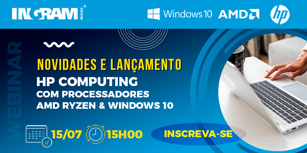 IngramMicroBRA's tweet image. A #IngramMicroBrasil está preparando mais um webinar especial na semana que vem: Novidades e lançamento da #HPComputing com processadores #AMD Ryzen & #Windows10. Participe e venha conhecer mais sobre essas soluções. Inscreva-se gratuitamente: bit.ly/HP_AMD_MS