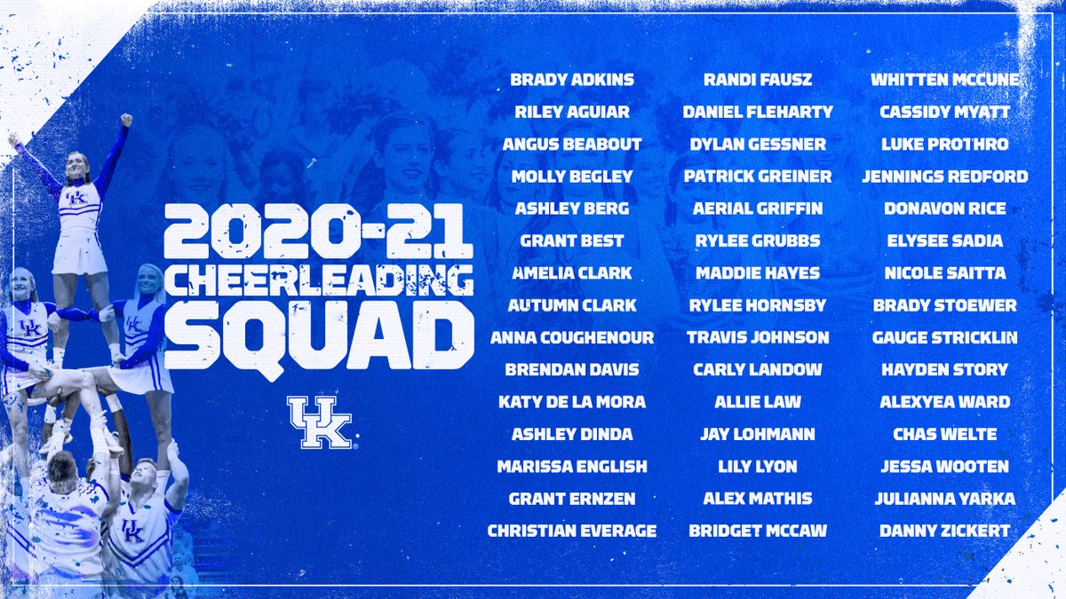 KentuckyCheer's tweet photo. Here they are, #BBN! Please welcome the 2020-21 Cheerleading Squad! 📣

Congratulations to our newest members and returners! Go Cats!! 😼💙

📰: https://t.co/hnktB16xdo https://t.co/Z5qlRbdXql