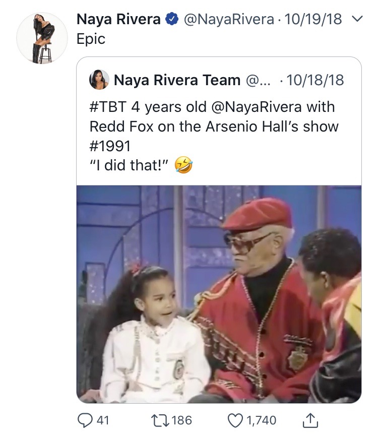 4/ Rivera was a child actor @ young age. Her mom was a model, father was an actor. She grew up around LA. Here’s a clip of her with Redd Foxx from the Arsenio Hall show when she was 4 yrs old. IDK abt you but Redd looks @ her quite creepily in the clip. 