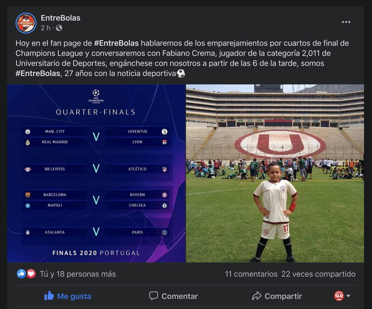 canto_sur's tweet photo. El fútbol regresa y nosotros también continuamos con esta noble iniciativa de promover el respeto, y el verdadero significado de ser hincha crema.
No se pierdan hoy a las 6pm a nuestro pionero en tribuna, FABIANO CREMA  (FC17) en @EntreBolasPeru 

@RossePastorG @IndigoCrema https://t.co/zEzX43i9Da