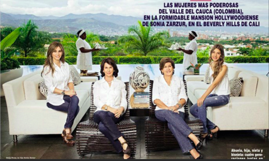 Hola! spread in 2013 showing the most rich/powerful/white families in Colombia. Pic is of various GENERATIONS of racist shitbags. Complete w/ Black women as fixtures &accessories to their psychotic white whims.But pls go on abt how Latin American racism is "so different"