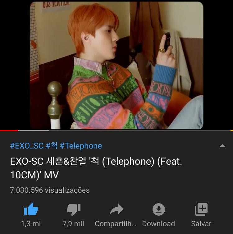 EXO_Brasil's tweet photo. [INFO|📰] 10.07.20 o MV de 'Telephone' de #EXO_SC ft. 10CM chegou a 7,000,000 de visualizações 🎉❤️

🖇️https://t.co/meFhsaxbpp

#EXO #엑소 #EXOSC_Telephone
@weareoneEXO 
cr: ExoCharts9
~Luli https://t.co/mVK4Ql2Nym
