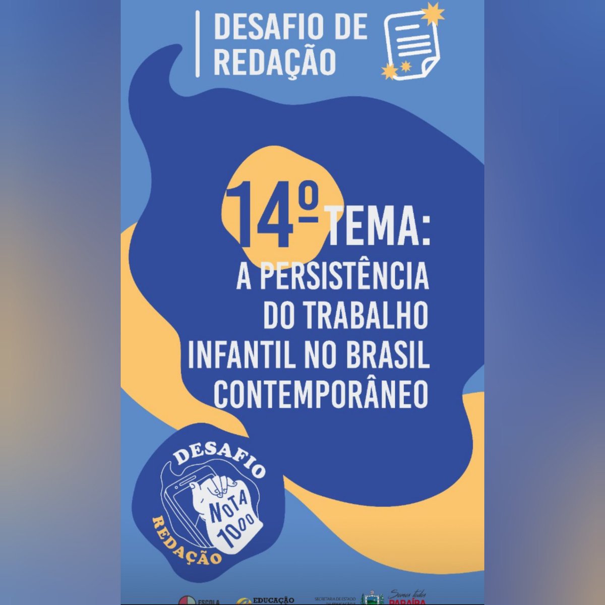 ecitfmmtv's tweet photo. 14° Tema do desafio nota 1000 #ecifmmtv #ecipb https://t.co/hSIvsUmo1d