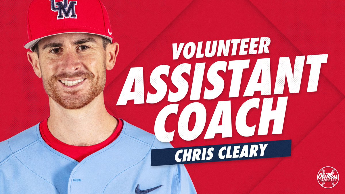 NEWS | We're happy to announce the elevation of <a href="/ccleary05/">Chris Cleary</a> to Volunteer Assistant Coach! ⚾️

📰 rebs.us/7Tfb30qXzS1 

#HottyToddy | #RebsBSB