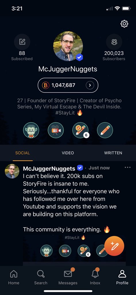 McJuggerNuggets's tweet photo. Unbelieveable. Just hit 200k subscribers on @storyfireapp 🔥

So thankful for those that followed me over from Youtube. This has been an insanely ambitious and risky venture, but the community has had my back every step of the way! 

Thank you so much for supporting the vision ❤️ https://t.co/MohPdRdERO