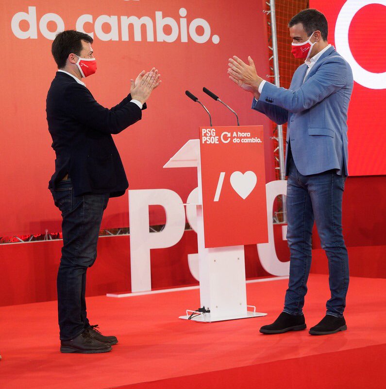 sanchezcastejon's tweet photo. Galicia quiere abrir una etapa de futuro, progresar junto a España y Europa. Y eso solo es posible con un Gobierno socialista en la Xunta.

¡Movilicémonos este #12J! Todos a votar a @G_Caballero_M 

🌹É a hora do cambio. É máis necesario ca nunca.
#FainoPorGalicia #FainoPorTi https://t.co/gjXGnvpLXI