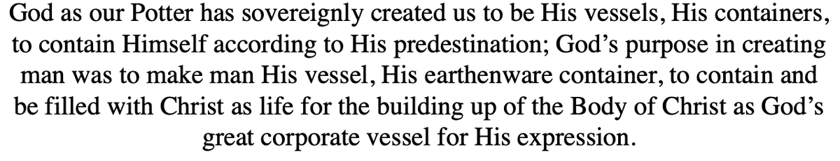 pswatson's tweet photo. God as our Potter has sovereignly created us to be His vessels, His containers, to contain...
#KeyStatement #JerCS m5 https://t.co/oQb5HVR6MB