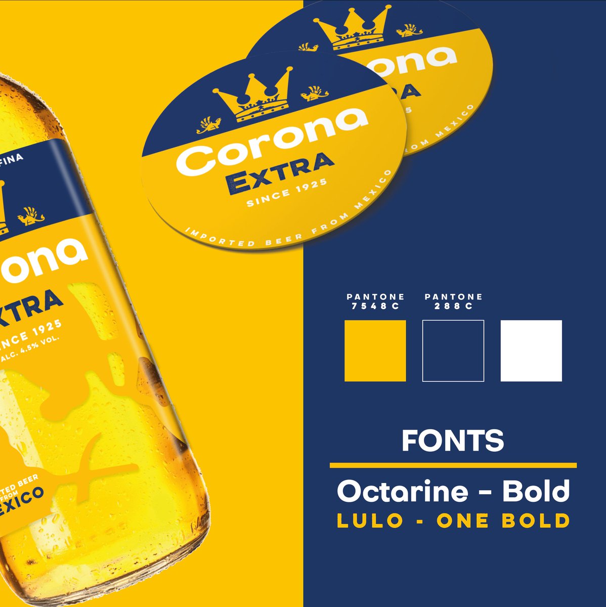 DesignWicks's tweet image. Made this today, a rebranding concept for @corona , think this more modern approach works really well for the brand. Let me know what you think 👍💛