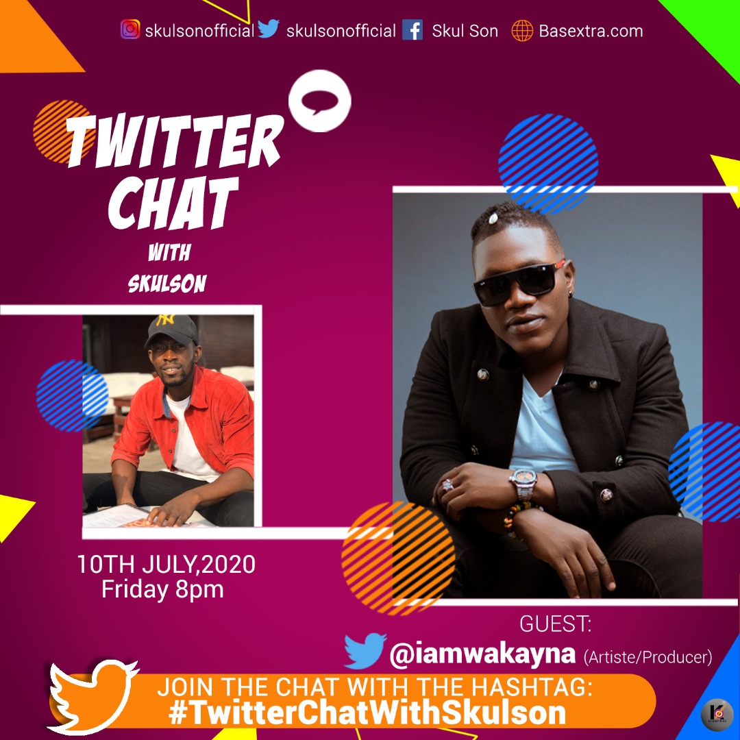 skulsonofficial's tweet photo. I will be having a convo with fasting- rising Ghanaian artiste/producer  @iamwakayna in a few minutes.

You can join us by using the hashtag #Twitterchatwithskulson 

Artwork by @kobbyinks
Kindly RT. https://t.co/k1hCLB6PMm