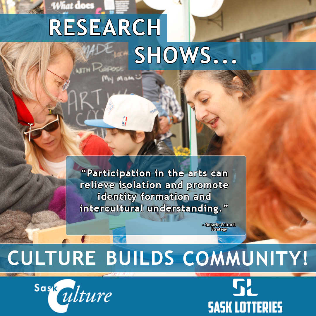 SaskCulture's tweet photo. While programs may look different from before as Saskatchewan continues to re-open, the benefits of participating in arts & cultural activities remain the same. #CultureBuildsCommunity https://t.co/VG4GX4AczB