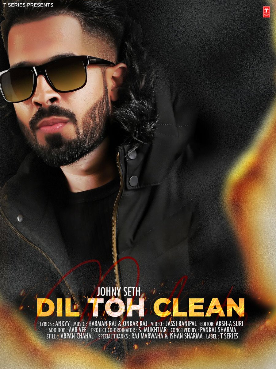 iamHarmanRaj's tweet photo. T-Series Presents Dil To Clean
Coming On 17th July 🔜

Singer - @JohnySeth 
Music - @onkarrajokr @iamHarmanRaj
Lyrics - aanky
Label - @TSeries

#DilToClean #OnkarRajHarmanRaj
#Johnyseth #Tseries #July17 https://t.co/5vjlFJbIQx