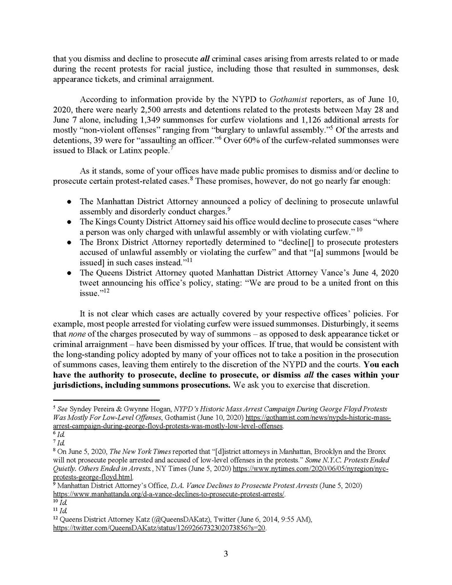You can download the full letter as a .PDF below. https://legalaidnyc.org/wp-content/uploads/2020/07/Defender-Letter-to-DAs-re_-Protest-Cases-2.pdf