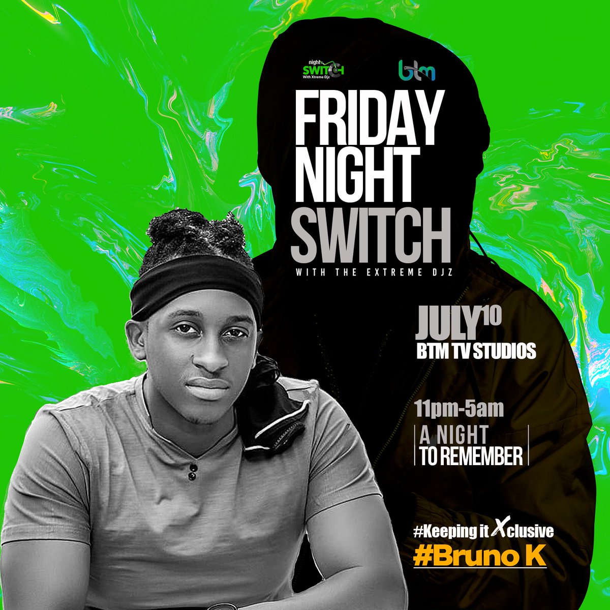 BTMTelevision's tweet photo. Expect amazing performances tonight...๐ #BTMNightSwitch๐ฅ๐ฅ
@bruno_KUg @VivianTendo1 ๐๐๐ https://t.co/SVWUYN3xLm