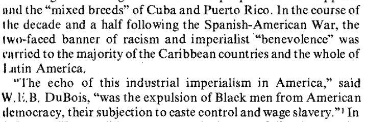 Harry describes the age he was born in - when US empire was expanding its power and subjugation across the globe. The process was mirrored at home in the dispossession of its internal black colony.pg 5