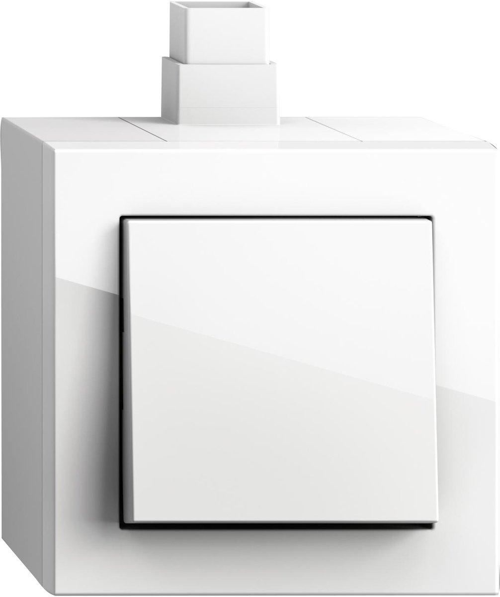 baulinks_de's tweet image. Gira ermöglicht weiteren Schalterprogrammen die Aufputzmontage ➥ bau.st/gefe0 (siehe auch: #Lichtschalter #Schalterprogramm @Gira)