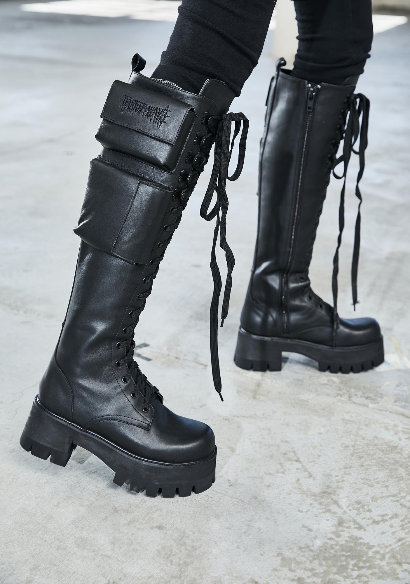 Obsidian pocket combat boots best sale