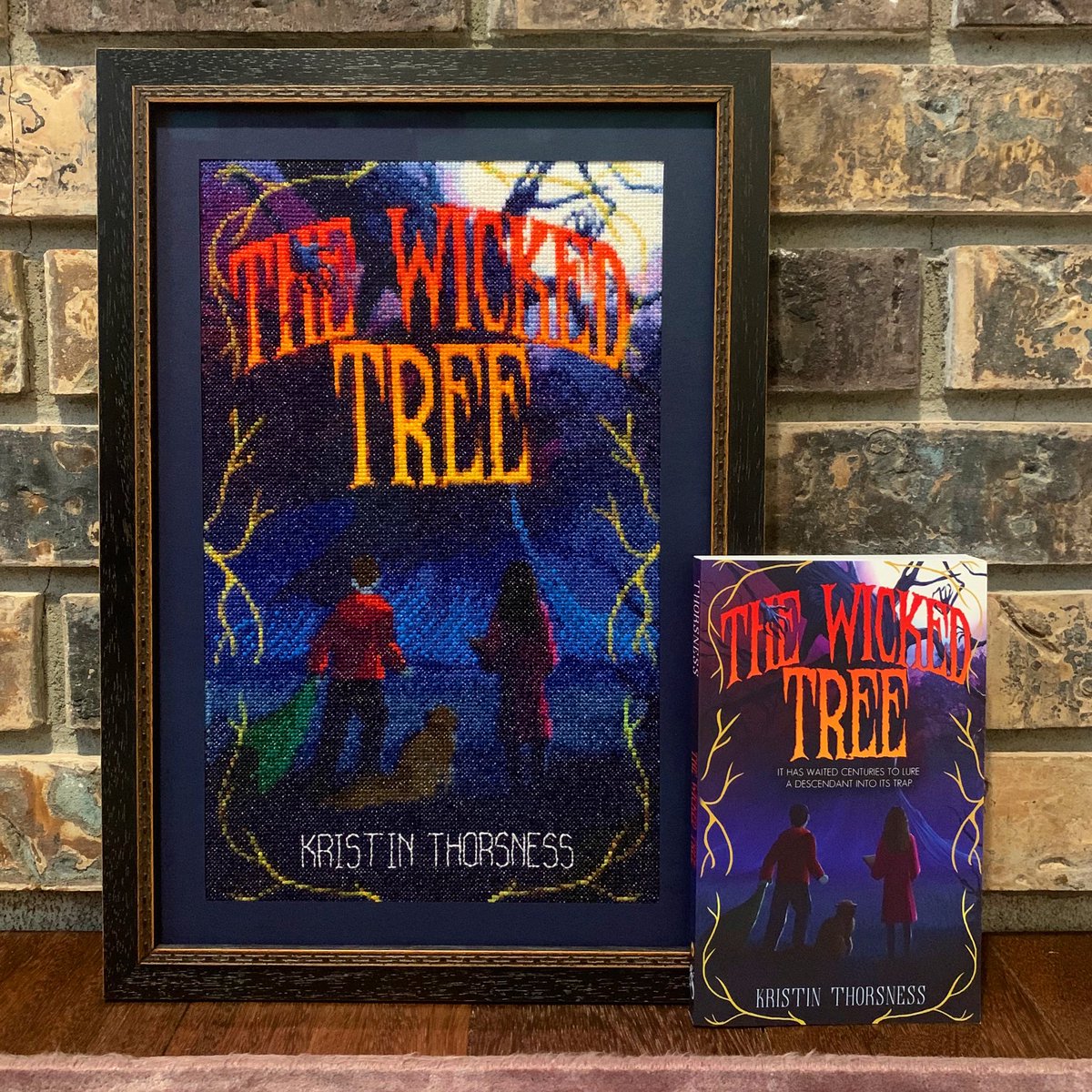 KFThorsness's tweet image. My amazing momma made a cross stitch of my book cover with a pattern my awesome brother created! 😍😍😍
They’re THE BEST!!
#thewickedtree #authorlife #month9books