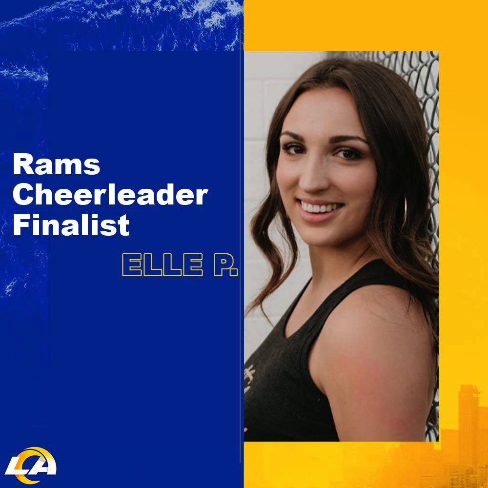 LARamsCheer's tweet photo. Congratulations to our 2020 LA Rams Cheerleader Finalists!
•
Let’s welcome today’s set of finalists: Deven M., Elizabeth B., Elle P., and Eswinn D.❕ https://t.co/lPmlfs05uS
