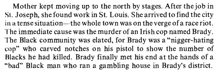 Harry's mother tells of a dirty cop in St. Louis.