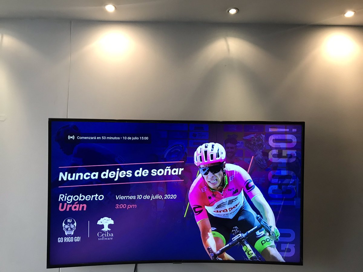 CeibaSoftware's tweet photo. ¡Se llegó la hora!,  vamos alistando motores pues pelaos que ya en esto nos vemos. #FamiliaCeiba #RigobertoUran #GoRigoGo #Ciclismo https://t.co/uqeFSr4ouf