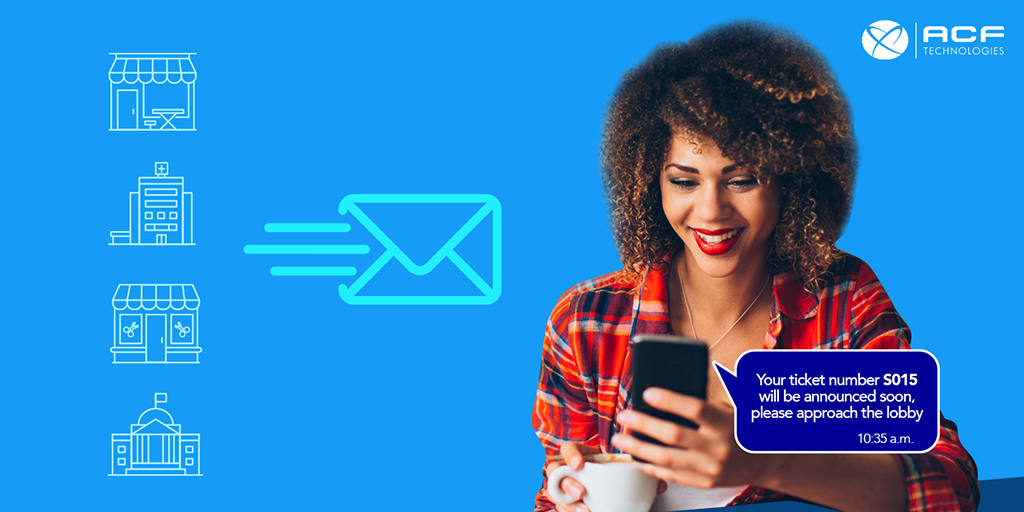 ACF_Tech's tweet photo. We want to help your business re-open its doors- safely. ACF Solutions enables an omnichannel mobile experience, allowing your business to relay to customers their expected wait time metrics, appointment status, and position in queue. Try a demo today:  https://t.co/om77e2gWT2 https://t.co/Wcrctwg4E4