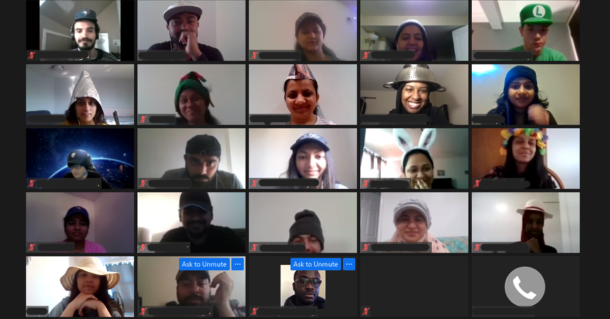 NPowerCanada's tweet photo. Fun Hat Day with our MLSE Participants today! They keep coming up with new hats every week! Happy Friday! 

#TGIF #MLSELaunchPad #tech #IT #creative #npowercanada https://t.co/8fiZDe7ZzC