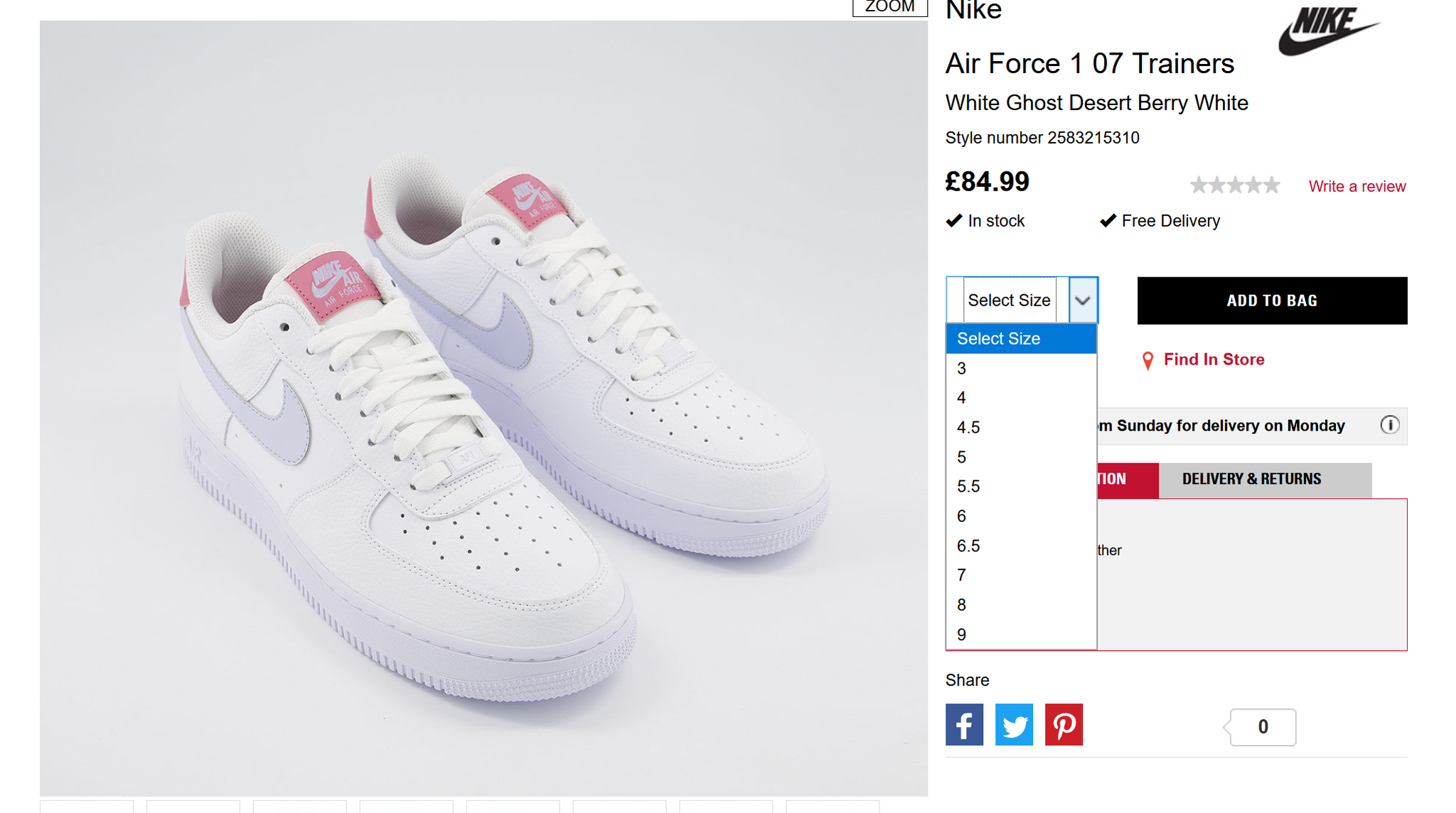 air force 1 07 trainers white ghost desert berry white