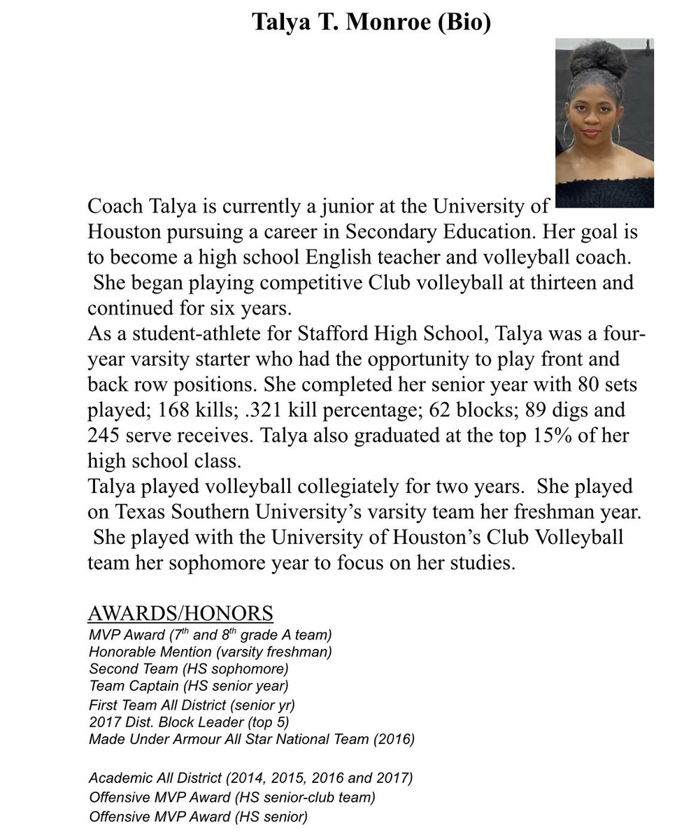 We would like to WELCOME our newest coach Talya Monroe 🎉🏐💙 Welcome to the A1 Elite Family Coach T!! <a href="/talyaa_t/">™💘</a>