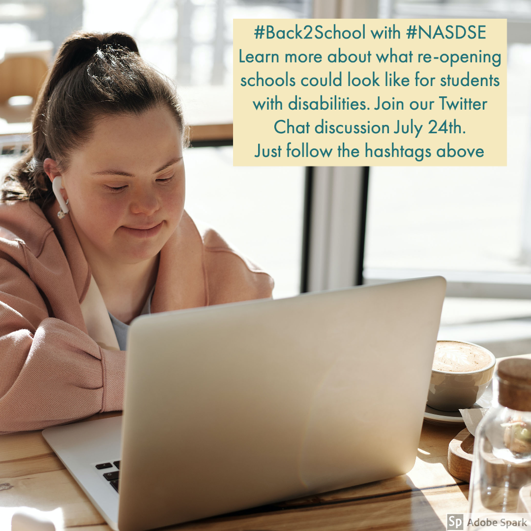 Please join NASDSE for a #Back2School with #NASDSE #Twitterchat discussion July 24 from 7-8 PM EST to get re-opening resources, share your concerns and discuss what your state or community is doing in preparation to ensure the safety of school personnel and students.