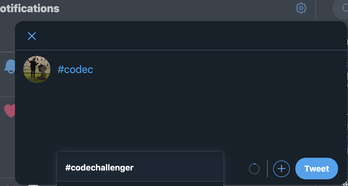 shuhei_308's tweet image. #codechallenger 
のハッシュタグが予測で出る様になりました😆
つけておいて、自分が一番使ってない気がするんですけど、今日からちゃんと使っていきます笑