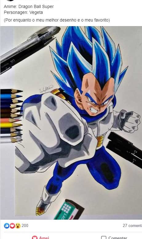 COMO DESENHAR o VEGETA SUPER SAYAJIN BLUE evolution 