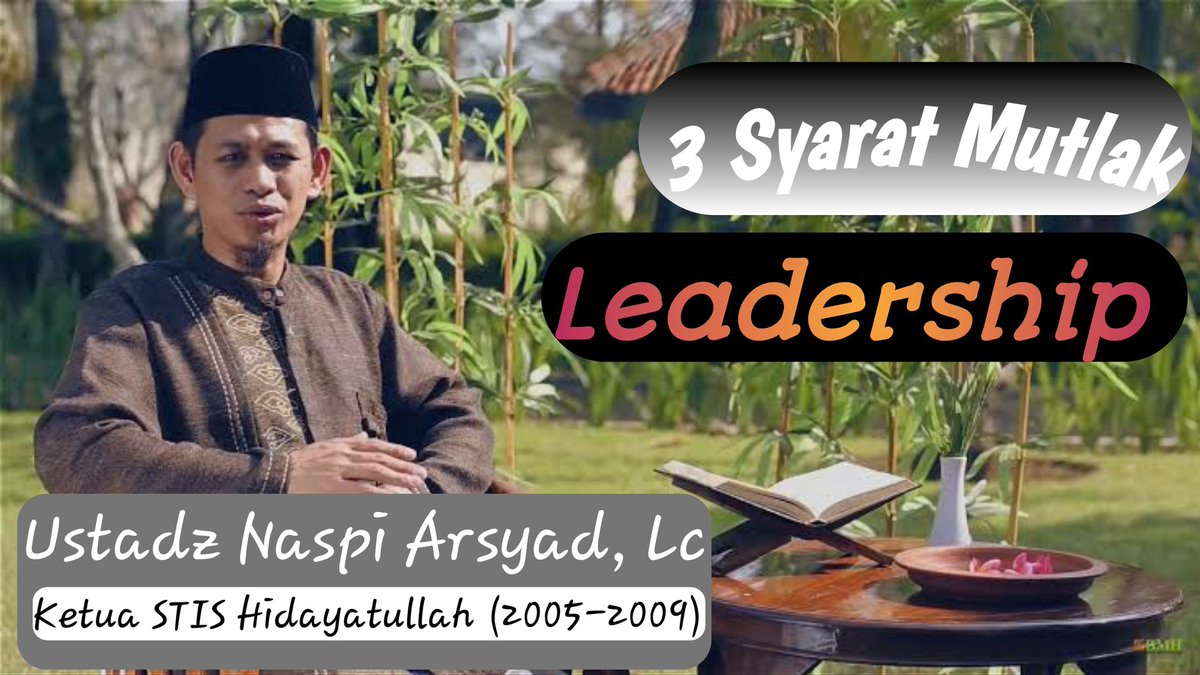 stis_hid's tweet photo. .::Ustadz Naspi Arsyad, Lc - 3 Syarat Mutlak Leadership::.

Eksistensi kepemimpinan, baik kepemimpinan individu maupun sistem  wajib memiliki 3 Syarat. 

Saksikan ulasan berikut..
👇🏻

https://t.co/KIH7WiuJls
#naspi #naspiarsyad #hidayatullahumulquro #leadership https://t.co/i7C1wjpCv8