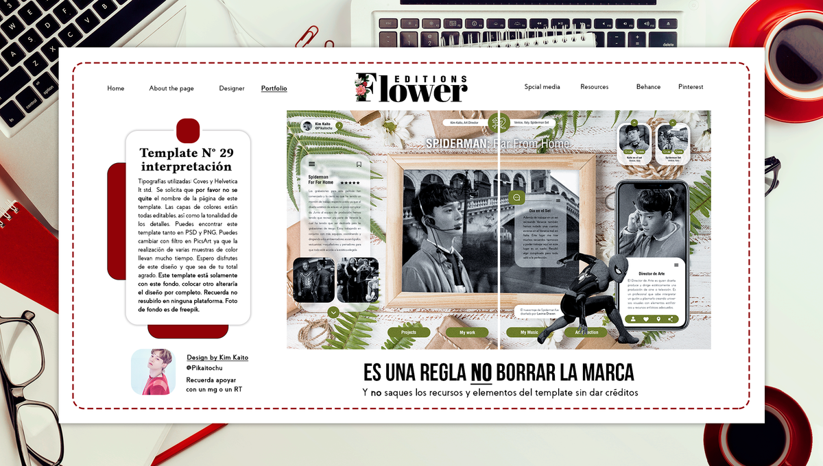 FlowerEditions's tweet photo. ›   Template N° 29 de Interpretación © @Pikaitochu
    Fonts: Coves y Helvetica lt std 
⠀⠀𝙉𝙊 𝙗𝙤𝙧𝙧𝙖𝙧 𝙢𝙖𝙧𝙘𝙖 𝙮 𝙉𝙊 𝙧𝙚𝙨𝙪𝙗𝙞𝙧.

PSD &amp; PNG: https://t.co/C1gBV6uYzR
Funciona tanto para 1 y 2 fotos.

Si te gusta o descargas recuerda dejar un MG o un RT. https://t.co/Q13GGcXG0M