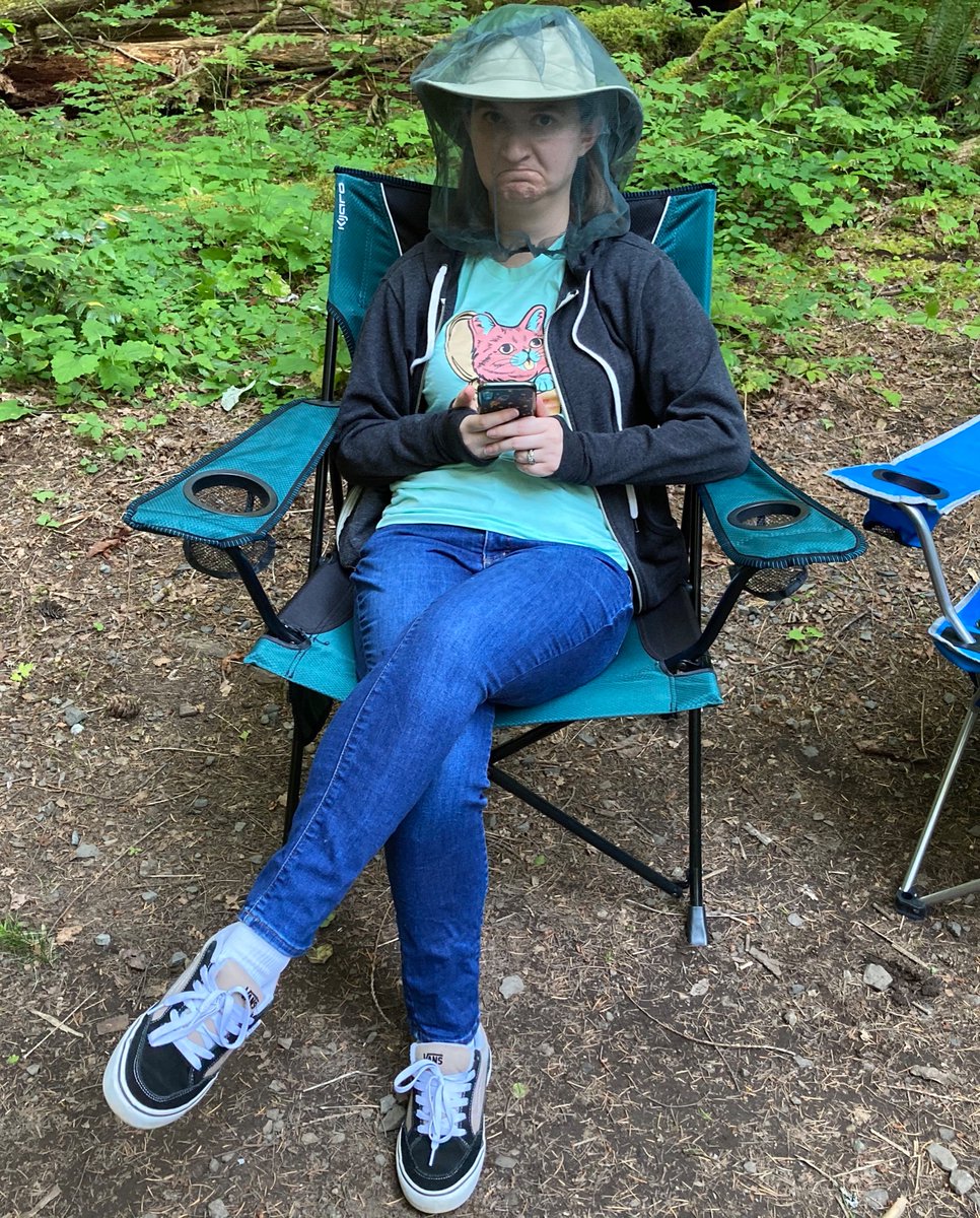 PethickMath's tweet photo. SHOCKING! Here is REAL PHOTOGRAPHIC EVIDENCE that Ms. Pethick actually went camping (why yes that is mosquito netting, why do you ask?).

I hope you’re all having a great summer and are doing well! ☀️🏖🏕 https://t.co/dcONGsMIrk