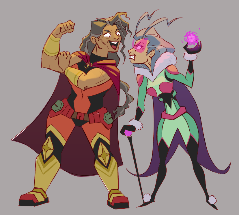 older hero and villain refuse to retire out of spite for their arch nemesis 