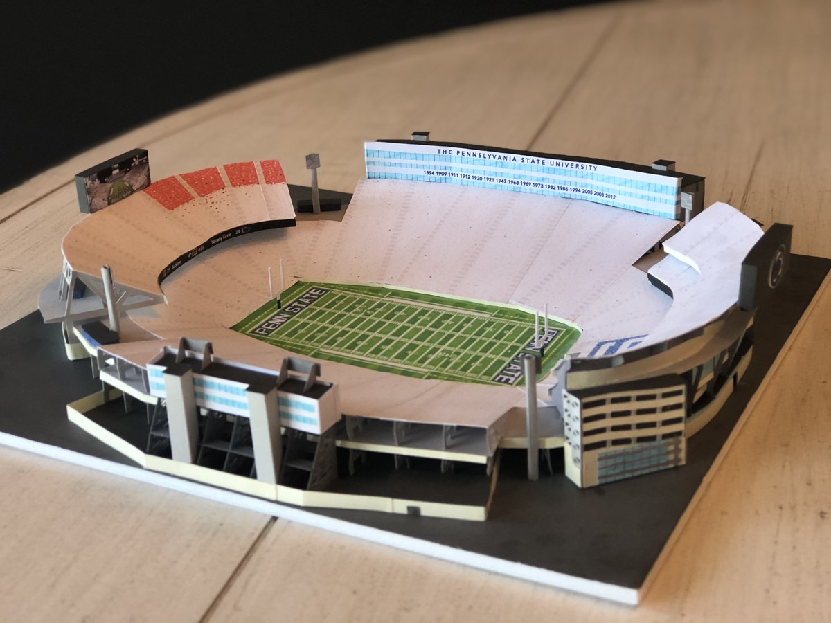 Paper Stadium #16Beaver StadiumMy first stadium with fans. This model represented the "White Out" during the 2016 Penn State-Ohio State game. Full construction vide: 