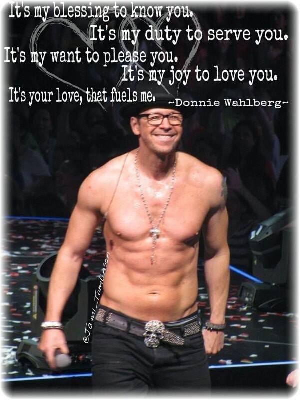 BuckeyeCuti's tweet photo. It’s your love that fuels me @DonnieWahlberg. #blessedwithyou ❤️ https://t.co/Gke5kOtm7m