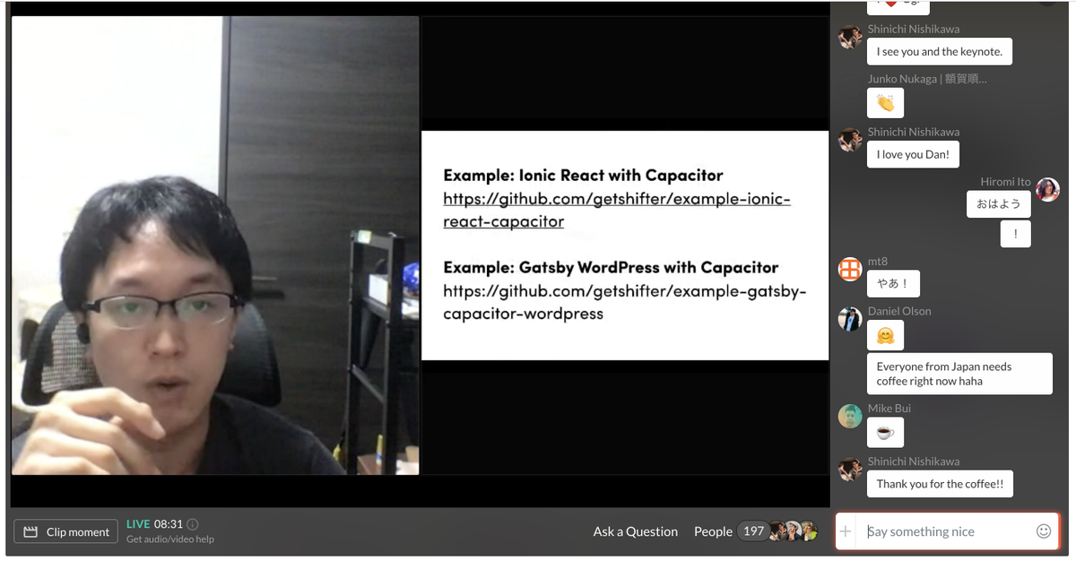 JP_Getshifter's tweet photo. Go @motchi0214 โCROSS-PLATFORM APPS WITH IONIC REACT & CAPACITORโ #JP_GetShifter #jsforwpconf #WordPress #ReactSPA #PWA #Ionic https://t.co/xugLN4dcwd