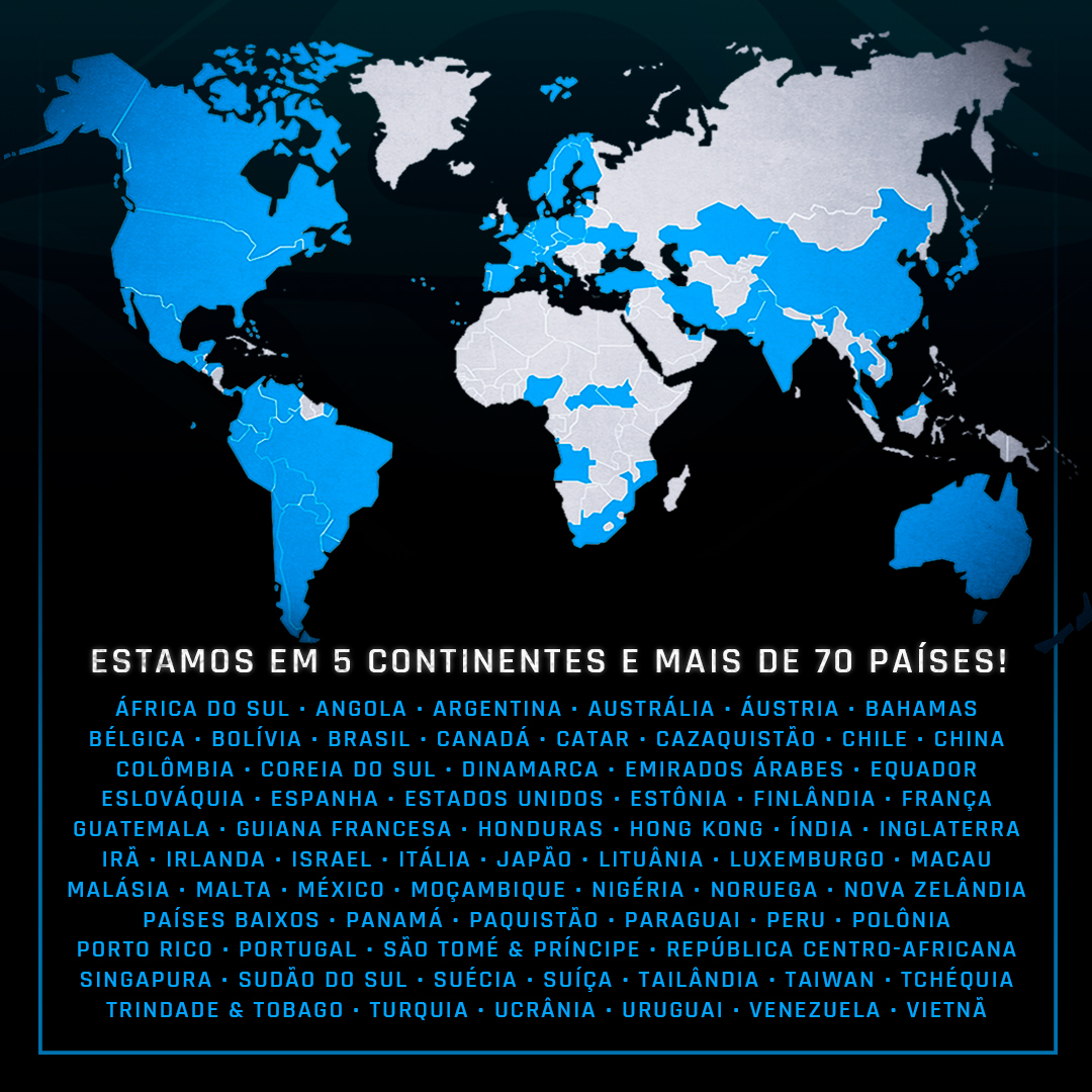 A BP é internacional! 
É com muita satisfação que compartilhamos isso.

Nossas produções ultrapassam fronteiras e oceanos. Estamos presente em 5 continentes e em mais de 70 países.

Orgulhe-se! Você faz parte disso.

De onde você acessa nosso material?
Comente sua cidade e país.