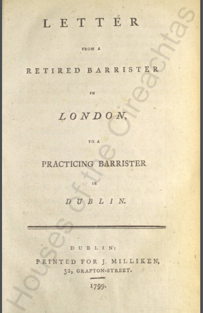 TheBarofIreland's tweet image. "A Letter from a Retired Barrister in London to a Practicing Barrister in Dublin; December 29th, 1798"

From the fantastic #OireachtasLibrary Digital Collections

Read the missive in full: bit.ly/2C1frVD