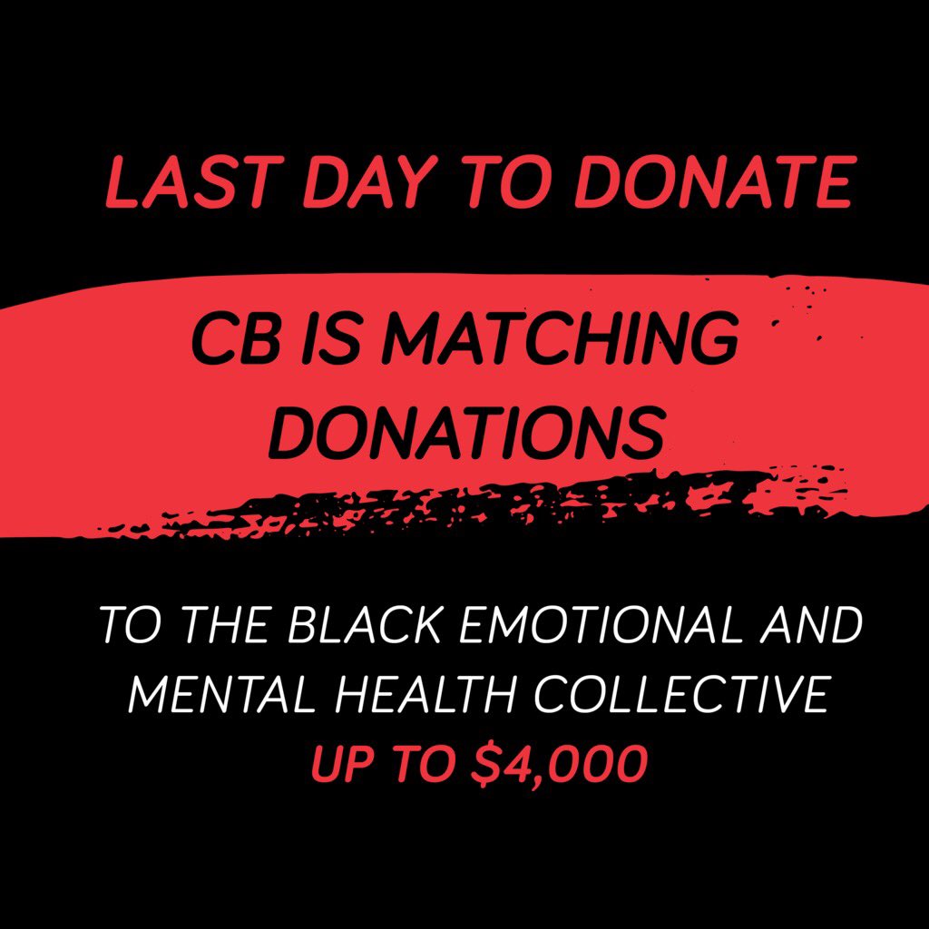 mindmatter_us's tweet photo. Today is the last day we’ll be matching donations to BEAM, an organization dedicated to helping Black people get access to and stay connected with emotional healthcare and healing. Now more than ever, their work is essential. #blackhealthmatters https://t.co/fbESUpGRNE