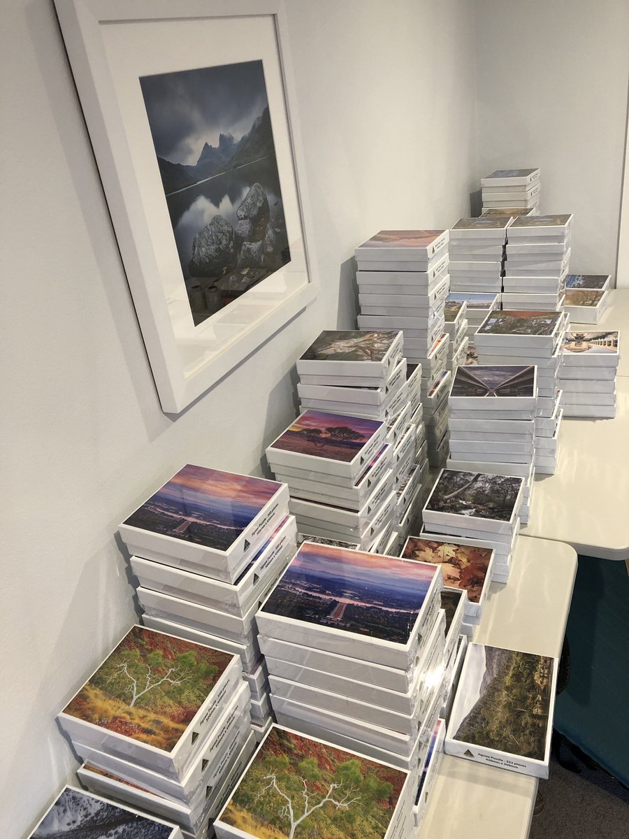 ScottLeggo's tweet photo. Plenty of jigsaw puzzles available for those shopping at @Handmademarket virtual market today 🧩 #handmadecanberra #handmademarket #AustralianMade https://t.co/3ocSkEUd22