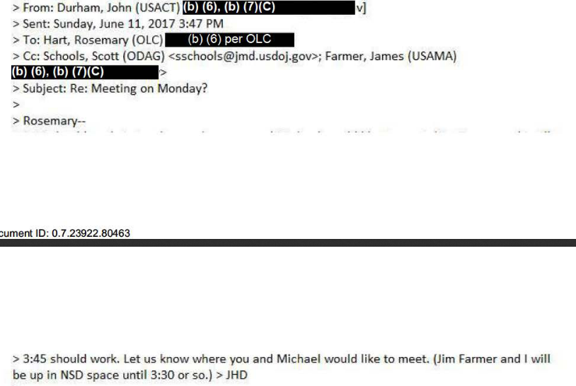 You'll like this,  @DawsonSField.The Plus-One that Durham brought to Washington to meet with Dreeben is an Asst US Attorney from Massachusetts named James Farmer. Farmer began working for DOJ in 1985. I can't place him in SDNY prosecuting mafia figures but ...