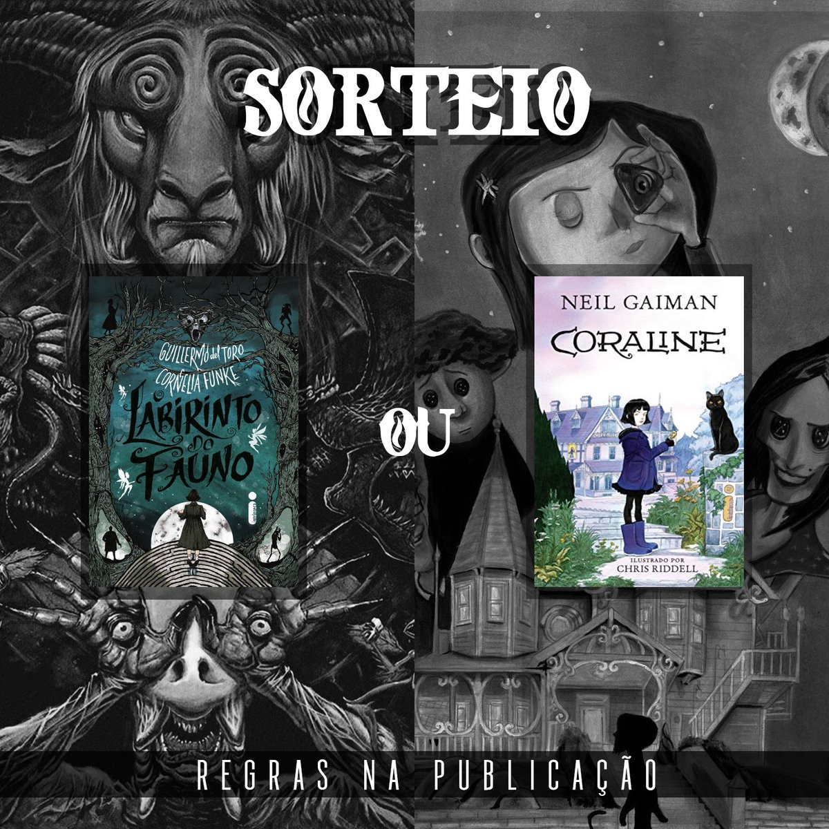 promodelivro's tweet image. ✨ SORTEIO ✨

Livro: O Labirinto do Fauno OU Coraline 

Regras:
-dar rt e fav nesse tweet
-seguir @promodelivro aqui e @/diarioliterariofc no instagram
-comentar os prints confirmando que seguiu os perfis e marcar dois amigos 

Resultado: 28/07
Boa sorte  💘