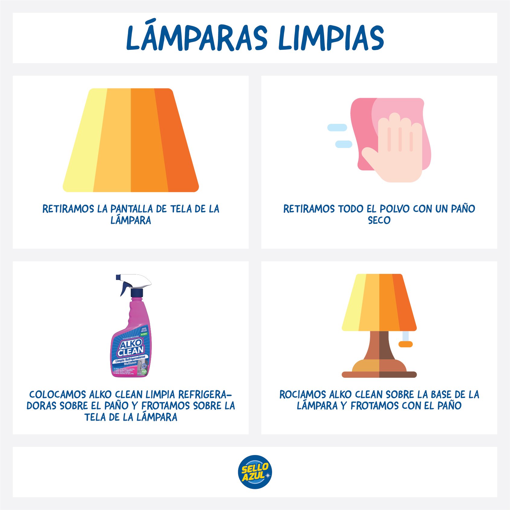 Sello Azul on Twitter: "Cómo Limpiar LÁMPARAS TELA 🧽🧼 Deja tus lámparas brillando. 👌 para más tips y recetas! ☝️ #lamparas #tela #aseo # limpieza #hogar #ecuador https://t.co/3YHhu1YiW0" / Twitter