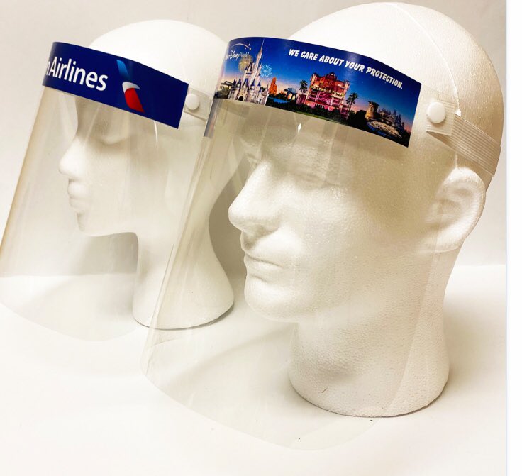 Thrillscape3D's tweet photo. Our single use #faceshields are roomy enough to fit masks or eye wear under them – without blocking your vision- &amp; with an elastic head strap &amp; cushioned foam bar, they’re designed to provide a comfortable &amp; secure fit. They are customisable &amp; are a perfect retail sales item. https://t.co/8Se7haxV7v